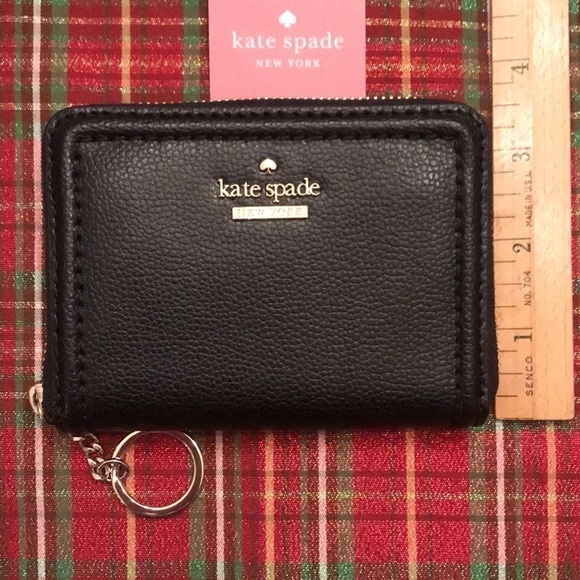 Brand New Kate Spade Dani Black Genuine Leather Patterson Drive Zippered Wallet - Picture 7 of 12